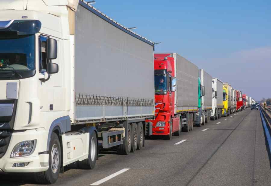 Ukrainian truckers blocked a checkpoint at the border for Polish hauliers