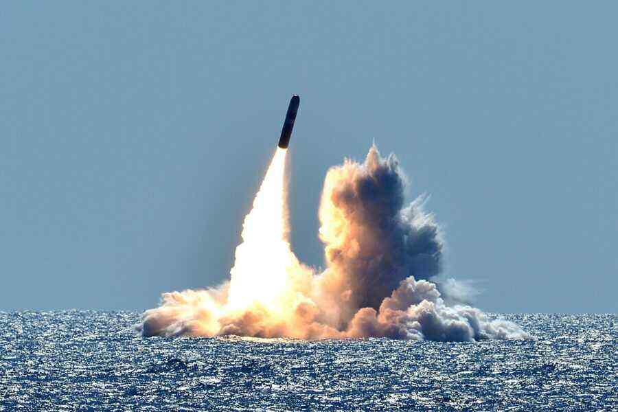 The British Navy conducted a failed launch of a ballistic missile Trident II - The Sun